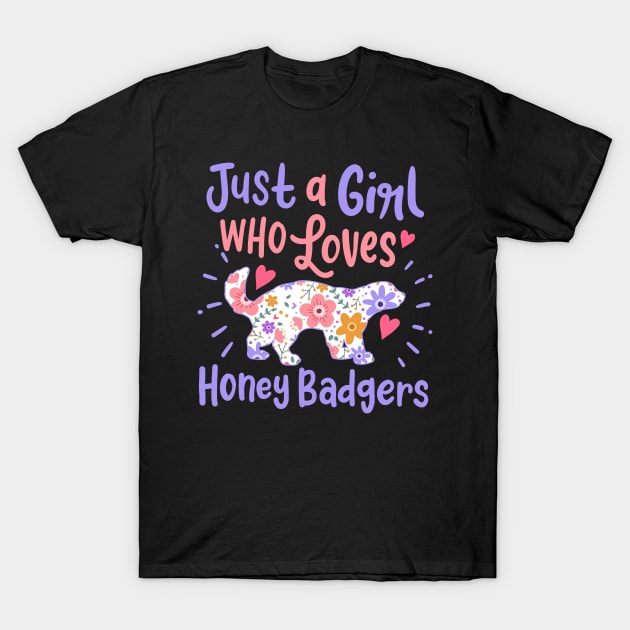 Honey Badger Honey Badger Lover T-Shirt by KAWAIITEE